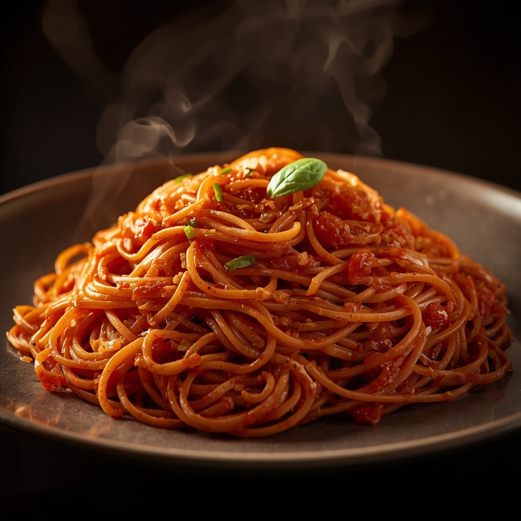 Stir-fried Jollof Spaghetti