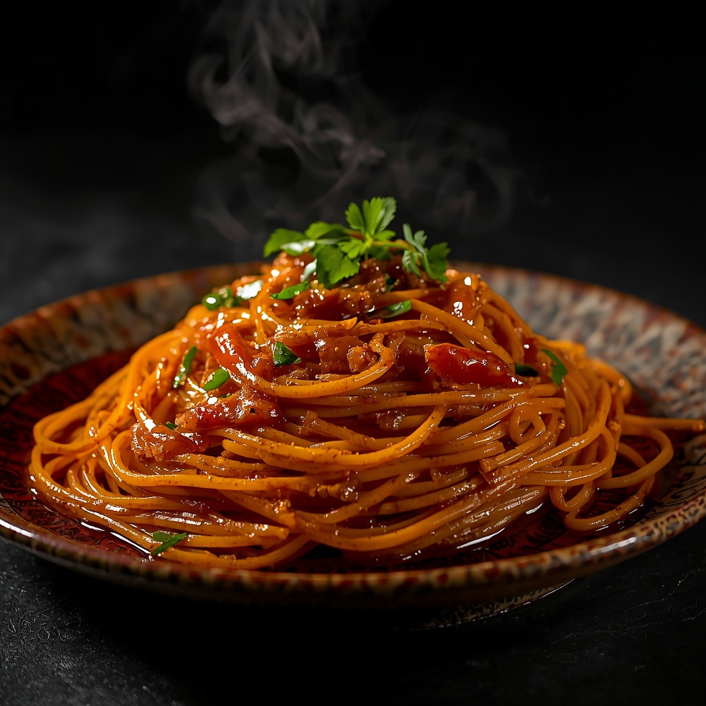 Native-style Jollof Spaghetti